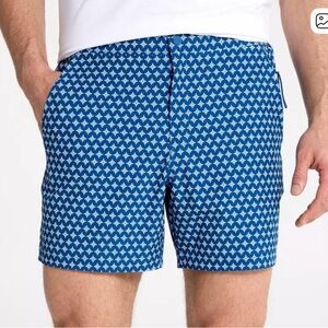 VRST Men’s Resort Shorts 6” Deep Denim Print Size M NWT